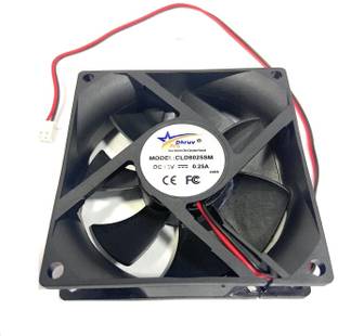 DHRUV-PRO 12V 80x80x25-MM, 3inch 2800-RPM 12V Cooling Cabinet Fan Square Cooler