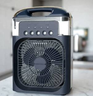 istylei Mist Mini Air Cooler Fan for Tabletop 3 Wind Speed 3 Spray Modes 7 LED Light Cooling Fan All in one Cooler