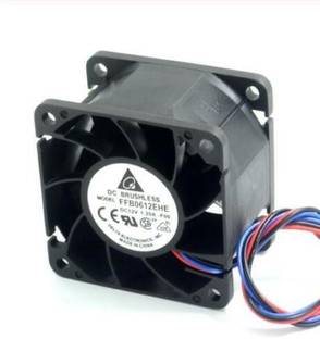 Electronic Spices Delta FFB0612EHE DC 12V 1.2A 60*38mm 3-line Ball Bearing Server cooling fan Fan with Heat Sinks All in one Cooler