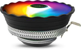 Frontech CPU Cooler | 120mm Fan | 1500 RPM | 3-Pin 12V Connector Fan with Heat Sinks Cabinet Cooler