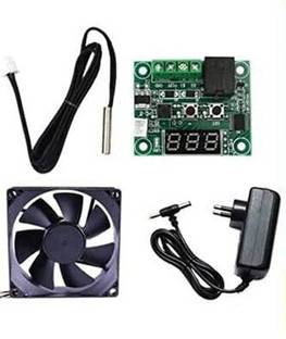 TNA2Z ELECTRONICS 2V W1209Digital Temperature+12V DC 3 inch Cooling Fan+12V AC-DC Power Adapter Cooling Fan Cabinet Cooler