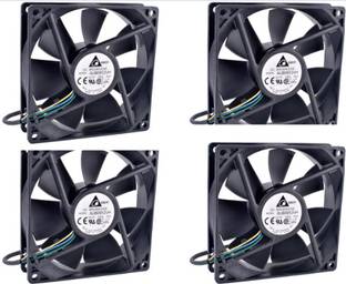 एलेक्ट्रोनिकस्पाइसेस (Pack of 4) Delta AUB0912VH 9025 DC 12V 0.60A High Speed Axial Cooling Fan कूलर
