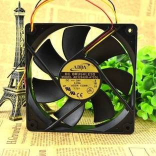 ENRMITY ADDA AD1224UB-A72GL DC BRUSHLESS,DC-24V-0.25A Cooling Fan,120*120*25MM 3 Wire Fan with Heat Sinks All in one Cooler