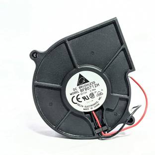 Electronic Spices ( BFB0712H ) Fan Blower 12VDC Rounded - 75.7mm L x 75.7mm 2 Wire Leads Cooler Fan with Heat Sinks All in one Cooler