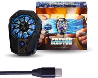 BERStronics Mobile Cooling Pad Refrigeration Chip & LED Temperature Display For Smartphone 1 Fan Ergonomic Cooling Pad with Adjustable Height