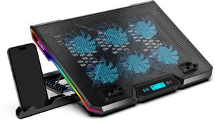 SpinBot AirFlow X20 |6 Fans|RGB Lights|6 Speed Level|Metal Body| 6 Fan Ergonomic Cooling Pad with Adjustable Height