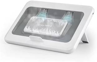 Cubonic H6 Laptop Cooler Semiconductor E-Radiator|2 Turbo Fan|6 Angle Adjustment|3 Speed 2 Fan Ergonomic Cooling Pad with Adjustable Height