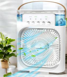 RANGOKI Mini portable cooler AC Mist Spray air conditioners for room 3 Fan Cooling Pad with Adjustable Height