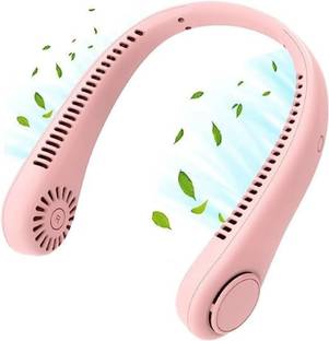 Sonam family mart Portable Neck Fan USB Rechargeable Neckband Hanging Fan, Hands free neck fan 5 Fan Cooling Pad