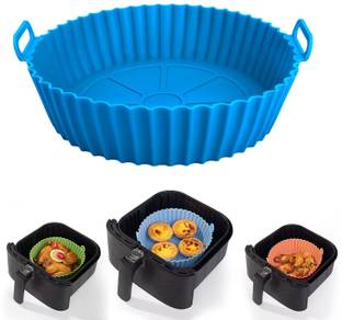 LIJIE Air Fryer- Air Fryer Tray, Food Safe Heating Baking Tray, Non-Stick Silicone Airfryer Tray