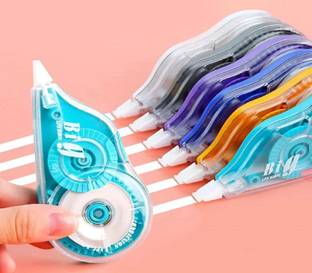 SAH Big Correction Tape Smooth Rolling Sticky Light Set of 3 Pcs of 5 mm x 12 mtr 5 mm Correction Tape