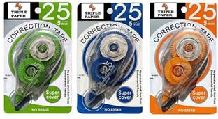 Sannu Big Correction Tape Smooth Sticky Rolling, Easy to use 5 mm Correction Tape