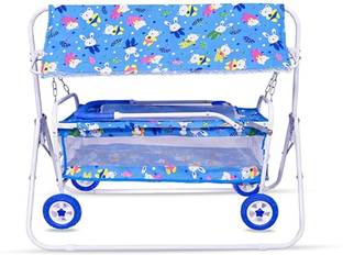Rudra creations Foldable Baby Cradle with Swing, Jhula Palna for New Born Babies , Multi-Use Stroller