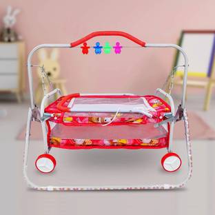 SWING N FLY Baby Cradle Mosquito Net Jhula Palna Stroller Infant & Toddler Beds Born Bassinet