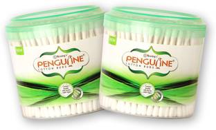 PENGUINE Cotton Ear Buds/Cotton Swabs with Paper Stem (400 Sticks (Pack of 2)