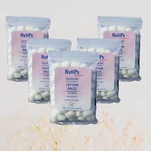 Nutips Premium Cotton Balls 50N (Pack of 5)