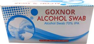 GOXNOR Alcohol swabs Pre-injection Skin Prep Contains 70% Isopropyl Alcohol Swab