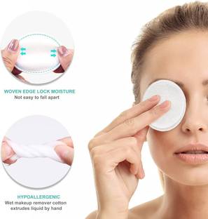 Trutip 50pc Facial Cotton pads 100% Pure Cotton.Apply & Removing Makeup (Pack of 2))