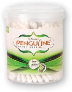 PENGUINE Cotton Ear Buds/Cotton Swabs with Paper Stem (100 Sticks - Pack of 1)
