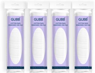 GUBB Round Cotton Pads For Face & Eyes Embossed Makeup Remover Pads Pack of 4