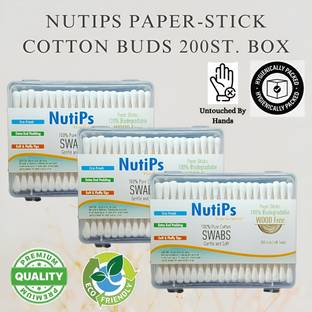 Nutips Cotton Buds 400 Swabs ( Pack of 3)