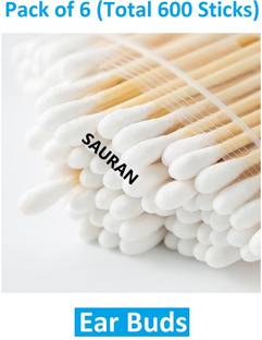 Sauran Pack of 6 Ear Buds Cotton EB6