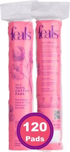 FEALS Cotton Pads for Face Pack of 1 (120 Pads)