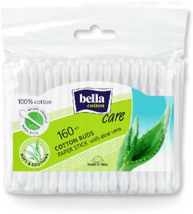 Bella Cotton Buds Foil With Aloe Vera Extract Paper Stick 160 Pieces