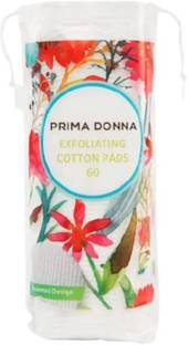 Prima Donna Patented Cotton Exfoliating Pads for Face Cleansing (Pack of 1)