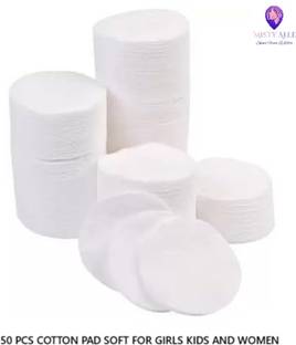 Misty Alle 50 Round Facial Cotton Pads in a Ziplock Bag,