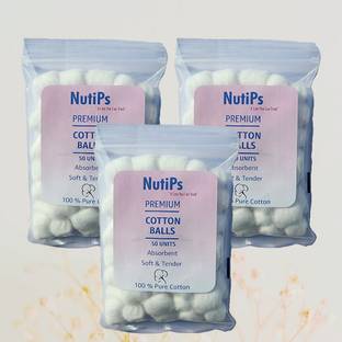 Nutips Cotton Balls 50U ( Pack of 3)