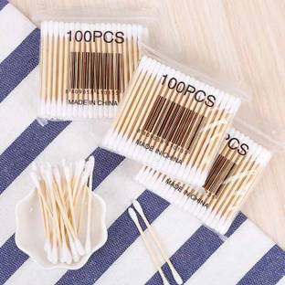 cezliar Cotton Buds Cleaner, Wooden Sticks Ear Cleaner Cotton Swabs (pack of 9)