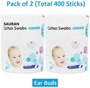 Sauran Pack of 2 Ear Buds Cotton EB33