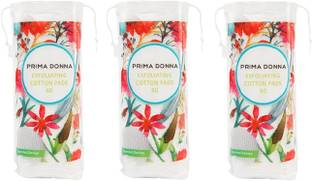 Prima Donna Patented Cotton Exfoliating Pads for Face Cleansing (Pack of 3)