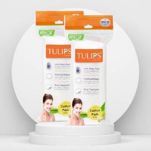 Trutip Cotton Pads for Face/Eyes, Makeup Remover Pads (50 Pads/Pouch) (Pack of 2)