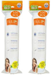 TULIP Tulips Premium Cotton Pads Combo of 2 Pack of Cotton Pads - Multipurpose use
