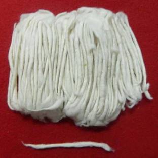SVC Handicrafts Long Cotton Wicks/Lambi Batti for Puja - Off White - 4 Inch Cotton Wick