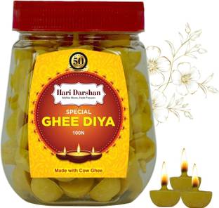 Hari Darshan Special Ghee Diya (100 Pieces) 20 min Burning Time Cotton Wick