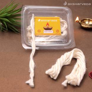 Aksharveda Samai Long Diya Batti/Wicks Cotton Wick