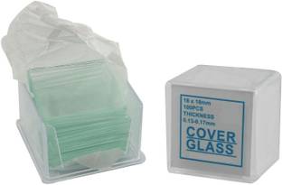 Apex Labs Cover Glass 100 Pcs 18x18 mm Microscope Cover Glass Blank Cover Slip