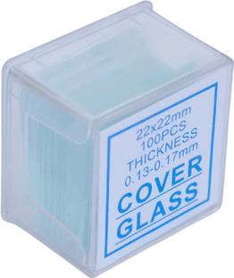 Martify Hub Microscope Cover Glass 22x22mm – Pack of 100 Coverslips Blank Cover Slip