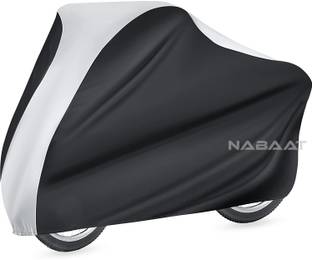 Nabaat Universal Waterproof Dust Cycle / Bicycle Cover for Outdoor (Black & Silver) Bicycle Cover Free Size
