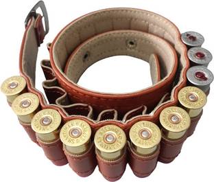 SandhuGunHouse 12 Bore Cartridges Leather™ Belt Racquet Carry Case/Cover Free Size