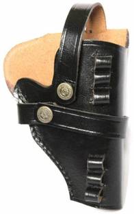 AMF Collections black Leather gn cover Pistol/Gun Cover Free Size