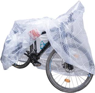 Tandhan Ecocovers Transparent UV Stabilized Dustproof Water Resistant Cycle Body Cover Bicycle Cover Free Size