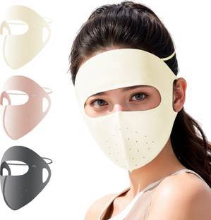 Zorbes Pink, Grey, Beige Bike Face Mask for Women