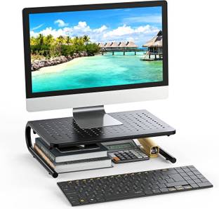 Soopii (Pack of 2) Strongest Metal Monitor Stand/Riser, Printer Stand, Laptop Stand, CPU Holder
