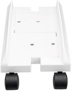 AlexVyan Germen Certiied Heavy Duty White Computer CPU Stand CPU Trolley with Wheels CPU Holder