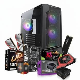 EKTECH Ryzen 5 5600X RX580 Gaming PC AMD Ryzen 5 5600X (16 GB RAM/AMD Radeon RX 580 Graphics/1 TB Hard Disk/500 GB SSD Capacity/Windows 11 Pro/8 GB Graphics Memory) Gaming Tower