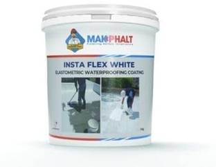 MAKPHALT Insta Flex White Elastometric Roof Waterproofing Coating in Liquid Crack Filler